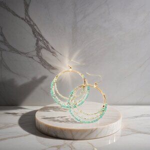 Chic Triple-Layered Open Metal Circle Dangle Earrings